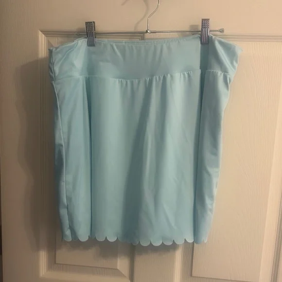 Crown & Ivy Green Blue Bubble Mini Skirt Casual - Picture 1 of 4